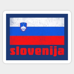 Slovenija / Slovenian  Faded Style Flag Design Sticker